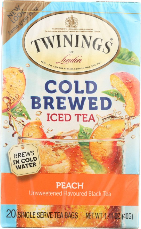 TWINING TEA: Tea Cold Brw Peach, 20 bg For Discount