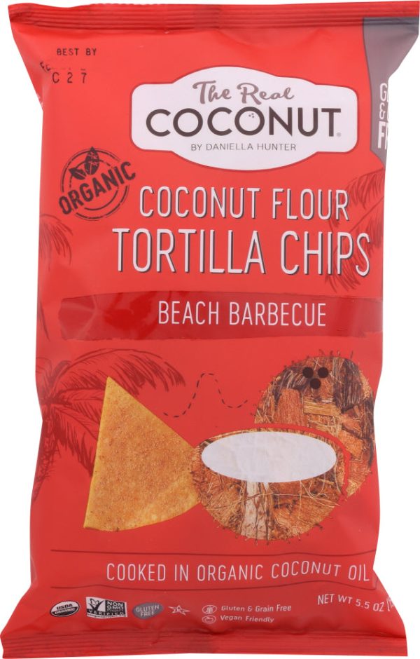 THE REAL COCONUT: Coconut Flour Tortilla Barbeque Chips, 5.5 oz For Cheap